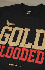 Gold Blooded (Men's Coal/Red Tee)