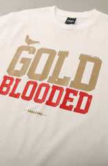 Gold Blooded (Men's Natural/Red Tee)