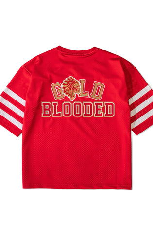 SAVS X Adapt :: Gold Blooded SFC (Men's Red Football Jersey) – Adapt.