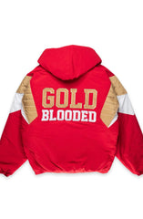 SAVS x Adapt :: Gold Blooded SFC (Men's Red/Gold Stadium Jacket)