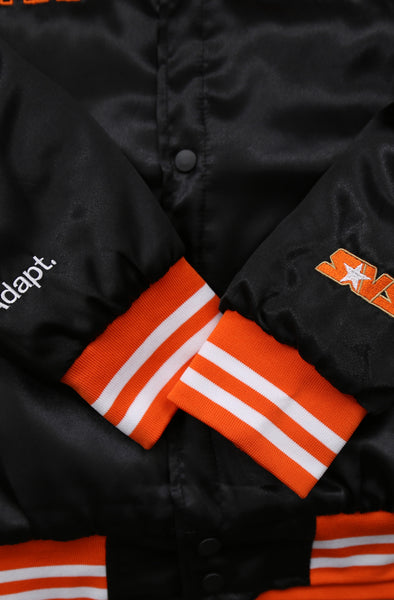 SAVS x Adapt :: Gold Blooded SFC (Men's Black/Orange Satin Jacket