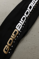 Gold Blooded RPM (Men's Black/White/Gold Long Sleeve Tee)