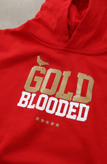 Gold Blooded (Tykes Unisex Red Hoody)