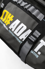 Alphanumeric x Adapt :: Higher Learning (Grey/Yellow Duffle Backpack)