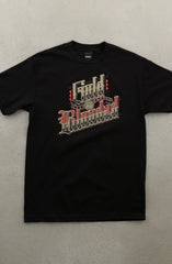 Cukui X Adapt :: Gold Blooded Roots (Men's Black Tee)