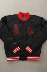 SAVS x Adapt :: Gold Blooded SFC (Men's Black/Red Satin Jacket)