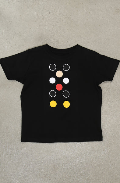 Dot Matrix (Tykes Unisex Black Tee) – Adapt.