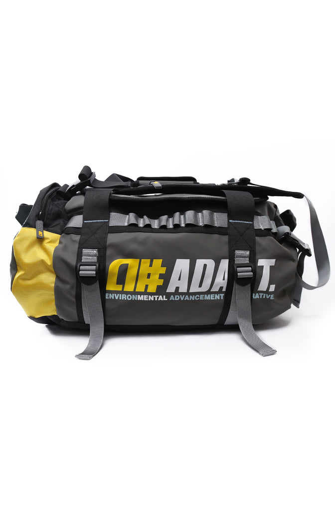 Alphanumeric x Adapt :: Higher Learning (Grey/Yellow Duffle Backpack)