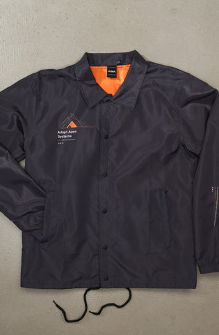 Apex Systems (Men's Charcoal/Orange Coach Jacket) – Adapt.