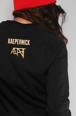 Colin Kaepernick X Adapt :: Call In Kap (Women's Black Crewneck Sweatshirt)