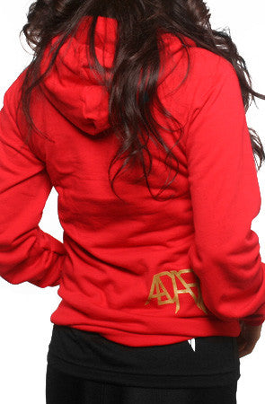 Gold Blooded (Women's Red Hoody) – Adapt.