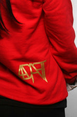 Gold Blooded (Women's Red Crewneck Sweatshirt)
