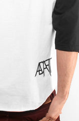 Beat LA (Men's White/Black Raglan Tee)