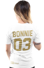 Breezy Excursion X Adapt :: Down To Ride GOLD Edition (Bonnie) (Women's White V-Neck)