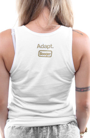 Booger Kids X Adapt :: Keep It 49 (Women's White Tank Top) – Adapt.