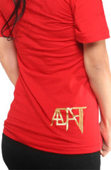 Gold Blooded (Women's Red V-Neck)