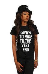 Breezy Excursion X Adapt :: Down To Ride (Bonnie) (Women's Black Tee)