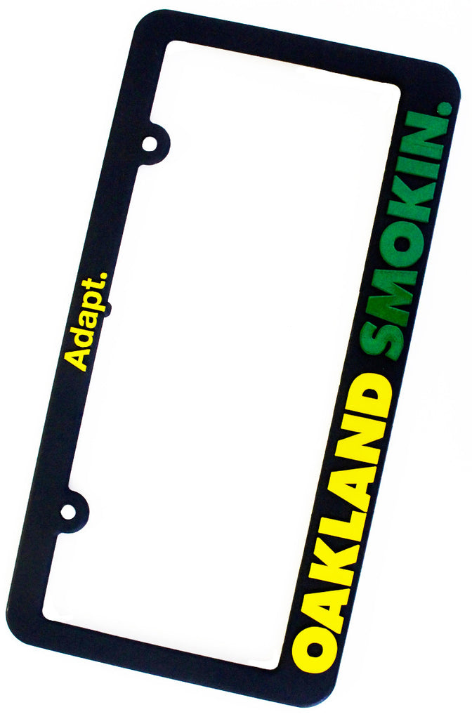 Oakland Smokin (Black/Green License Plate Frame)