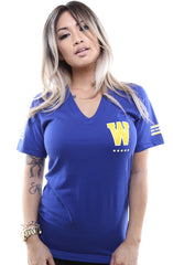 LAST CALL - Gold Blooded Royalty :: 17 (Women's Royal V-Neck)