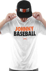 Johnny Baseball (Men's White Tee)