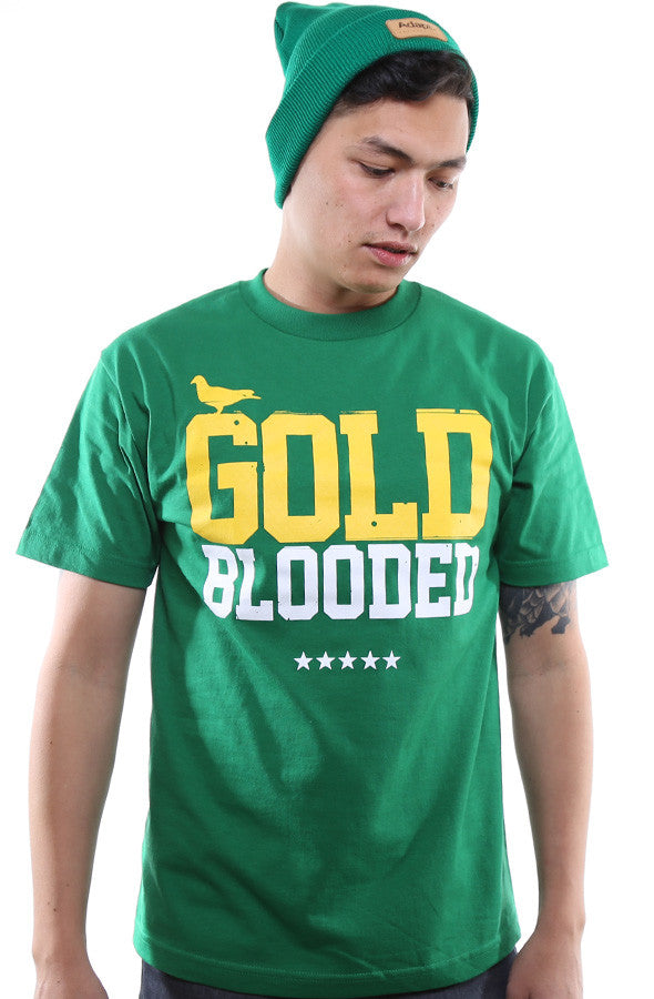 Gold Blooded (Men's Kelly/Gold Tee)