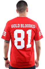 Gold Blooded Legends :: 81 (Men's Red Tee)