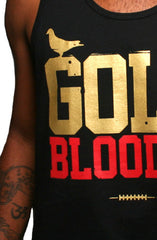 Gold Blooded (Men's Black/Red Tank)