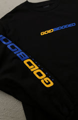 Gold Blooded RPM (Men's Black/Royal Long Sleeve Tee)