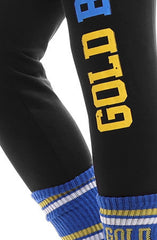 Gold Blooded (Women's Black/Royal Leggings)