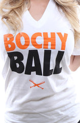 LAST CALL - Bochy Ball (Women's White V-Neck)