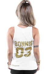 LAST CALL - Breezy Excursion X Adapt :: Down To Ride GOLD Edition (Bonnie) (Women's White Tank Top)