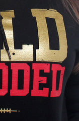 Gold Blooded (Women's Black/Red Hoody)