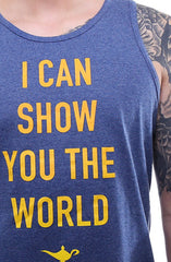 I Can Show You The World (Men's Denim Heather Tank)