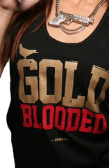 Gold Blooded (Women's Black/Red Tank Top)