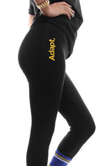 Gold Blooded (Women's Black/Royal Leggings)