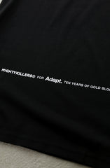 MIGHTYKILLERS X Adapt :: Gold Blooded Killers (Men's Black/White A1 Tee)