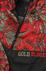 SAVS X Adapt :: Gold Blooded Floral (Men's Black/Red Full-Zip Jacket)