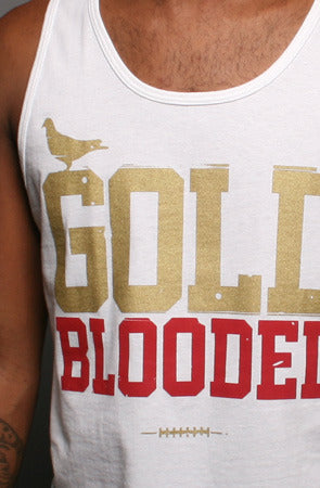 Gold Blooded (Men's White/Red Tank) – Adapt.