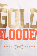 Gold Blooded World Champs (Men's White/Orange Tee)