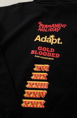 Permanent Holiday X Adapt :: Gold Blooded Holiday (Men's Black Hoody)