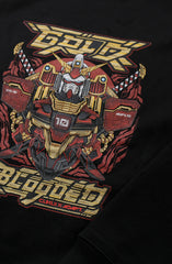 Cukui X Adapt :: Gold Blooded Mecha (Men's Black/Multi Hoody)