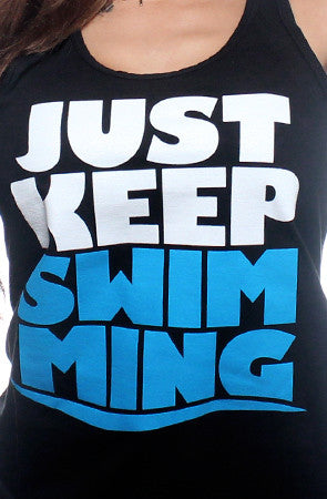 Keep Swimming (Women's Black Tank Top) – Adapt.