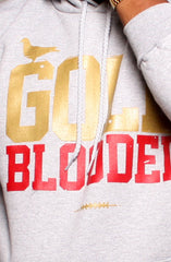 Gold Blooded (Men's Heather/Red Hoody)