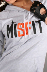 Misfit (Women's Heather/Orange Hoody)