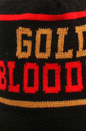 Gold Blooded Pom Beanies @ adaptclothing.com :: #goldblooded We are  shipping orders daily. Pick-up hours this week: Monday 1/23 ::…