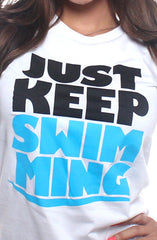 Keep Swimming (Women's White Tee)
