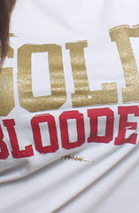 Gold Blooded (Women's White/Red Tee)