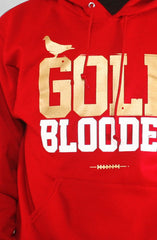 Gold Blooded (Men's Red Hoody)