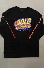 Señor Sisig x Adapt :: Gold Blooded Sisig (Men's Black Long Sleeve Tee)