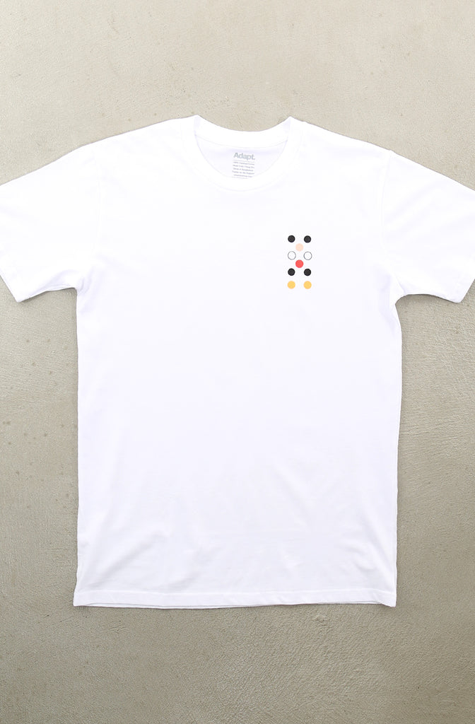 Dot Matrix LP (Men's White A1 Tee)